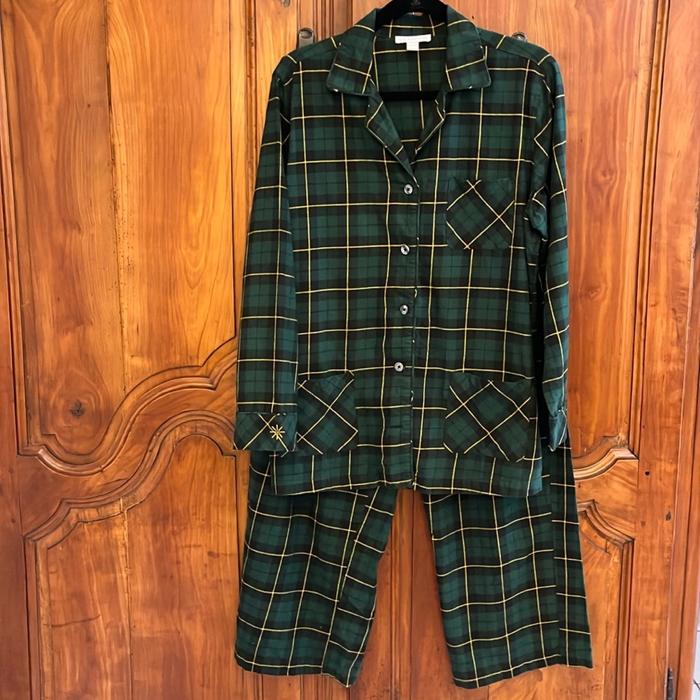 Plaid flannel Pajamas Isaac Mizrahi Live